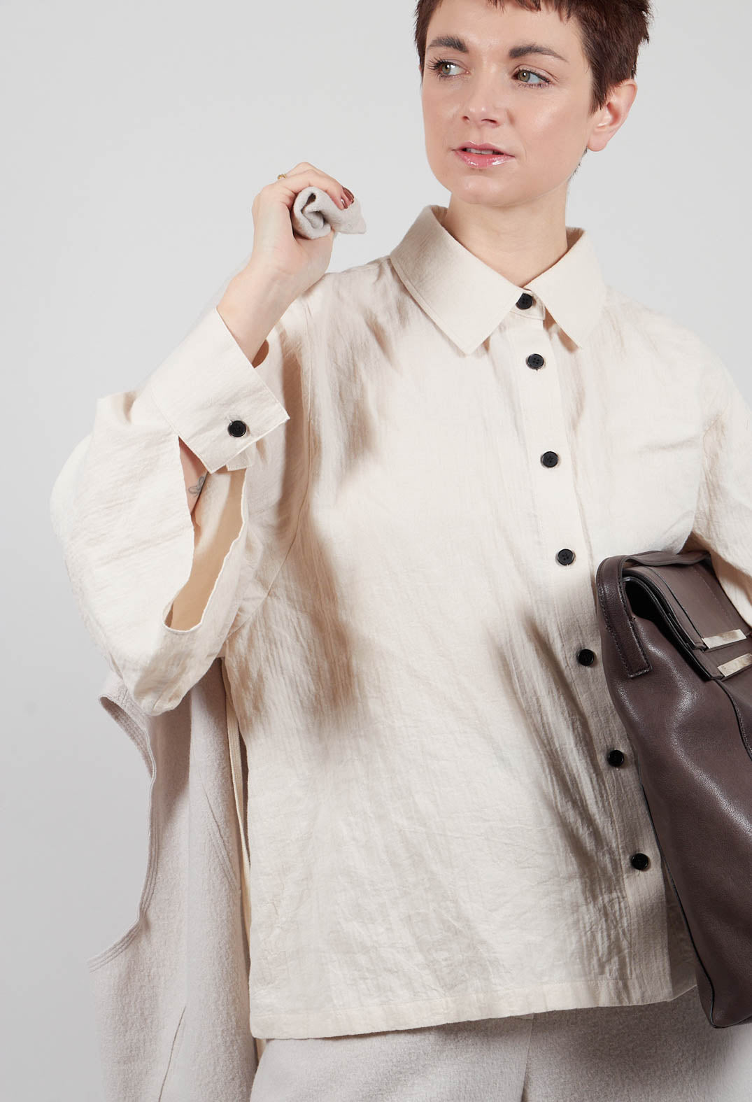 Batwing Shirt in Cream