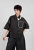 Asymmetrical Cropped Shirt in Charcoal