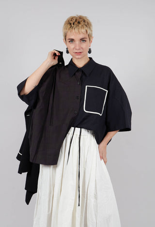 Double Collar Shirt in Navy