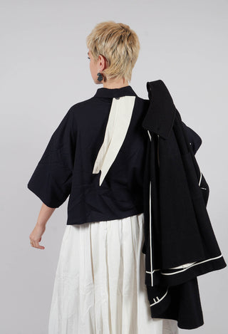 Double Collar Shirt in Navy