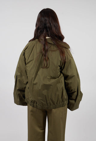 Collared Bomber Jacket in Khaki