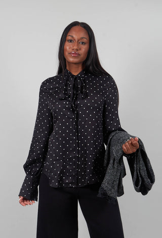 Mary Blouse in Black Polkadot