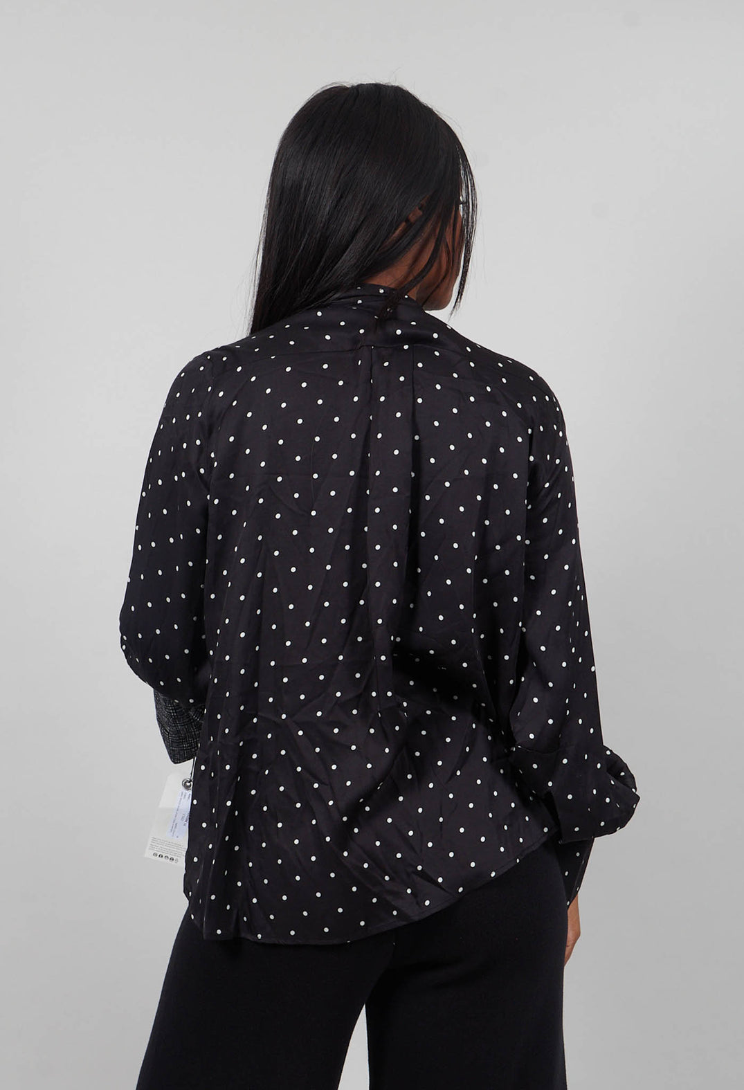 Mary Blouse in Black Polkadot