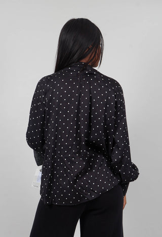 Mary Blouse in Black Polkadot