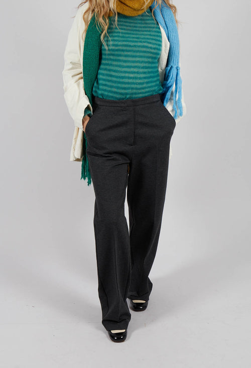 Fit Trousers in Dark Grey