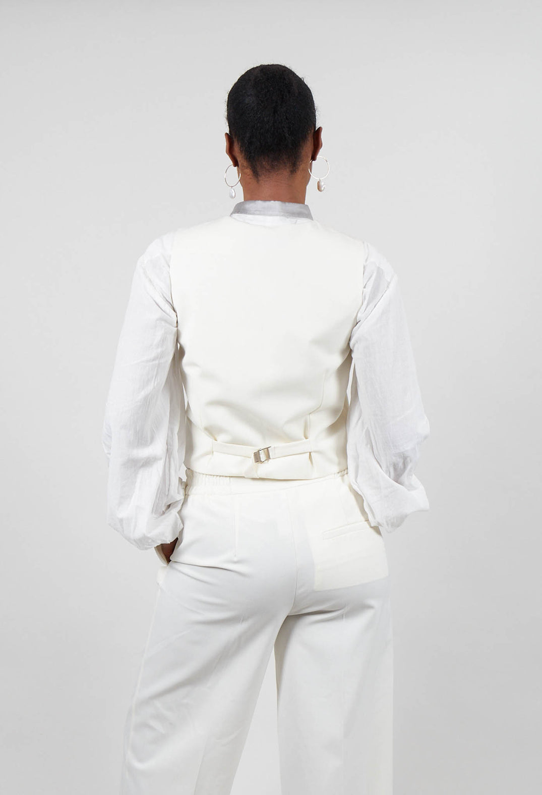 Twill Waistcoat in Cream