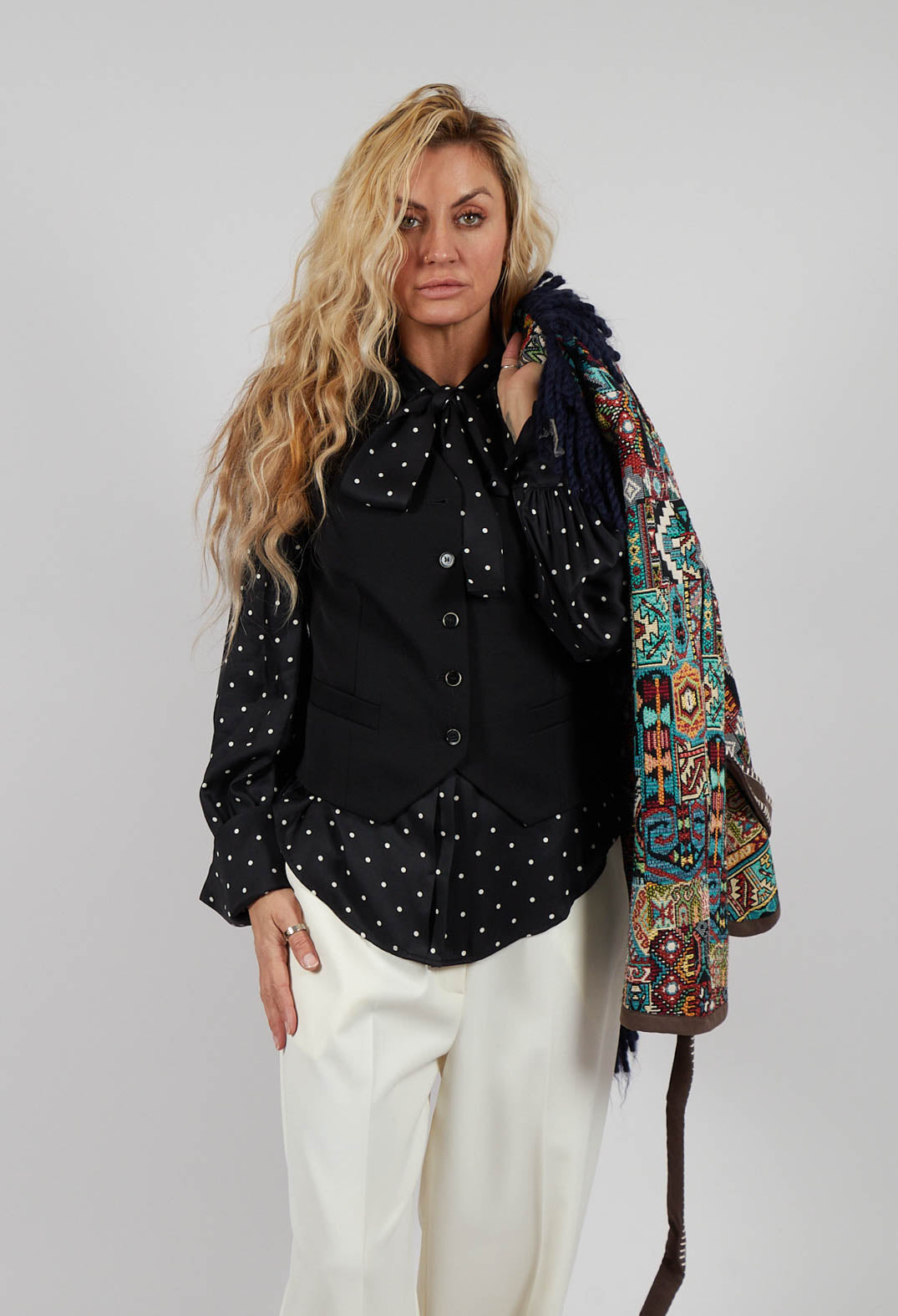 Twill Waistcoat in Black