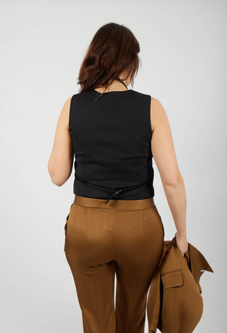 Twill Waistcoat in Black