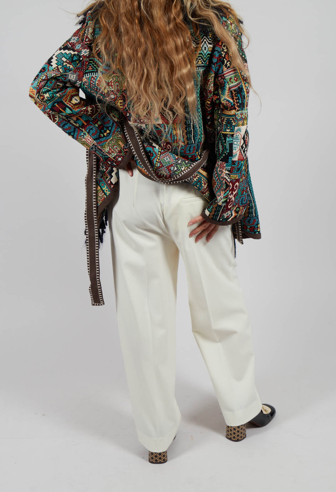 Twill Trousers in Cream