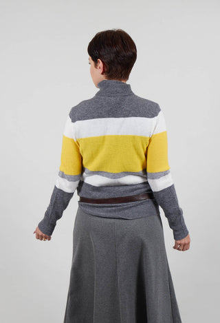Sonia Jumper in Yellow and Grey Stripe