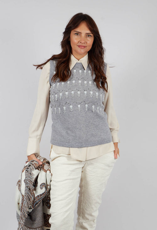 Parks Sleeveless Top in Grey