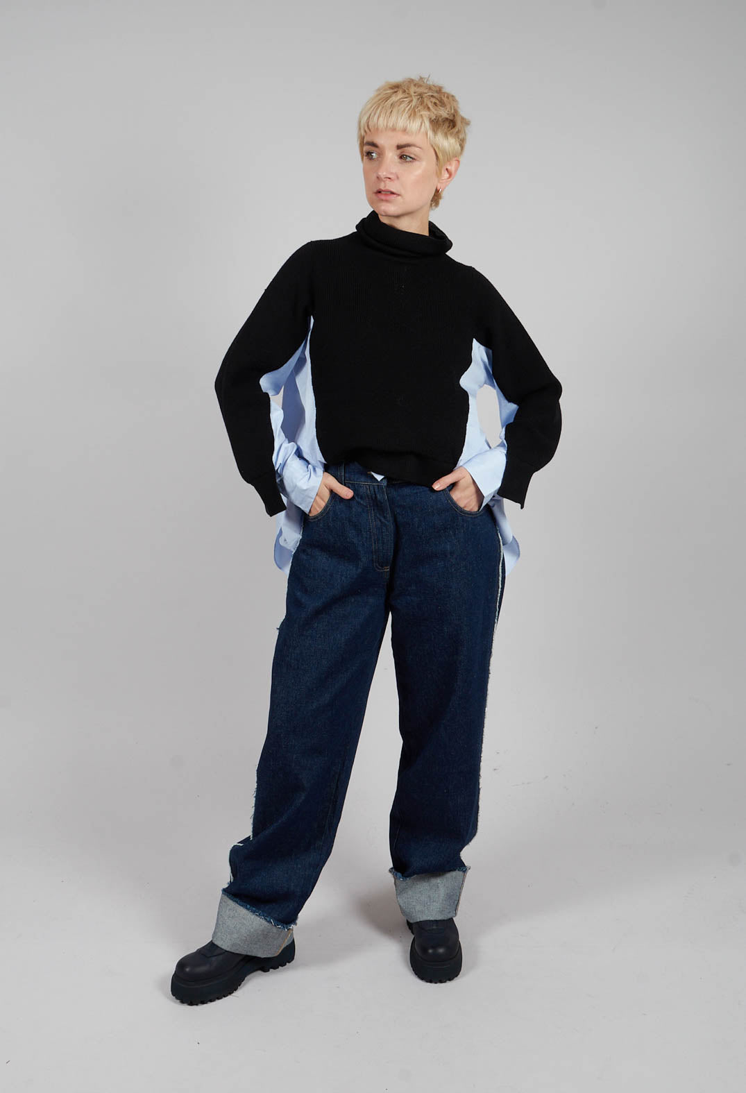 Heart-Bit Jumper in Blue