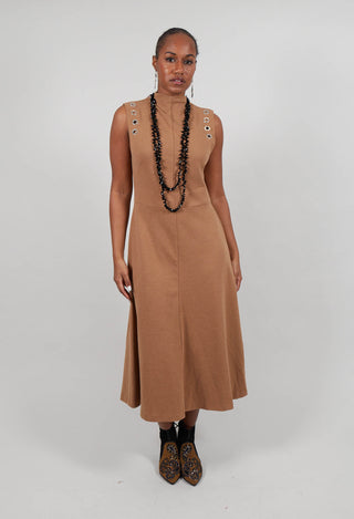 Fleece Midaxi Dress in Camel