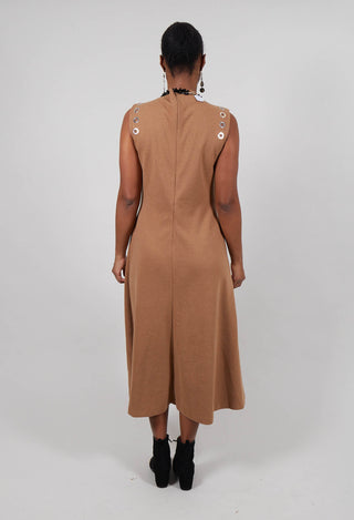 Fleece Midaxi Dress in Camel