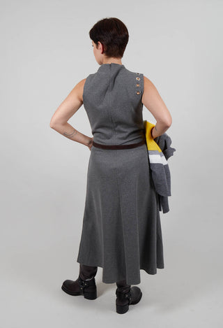 Fleece Midaxi Dress in Grey