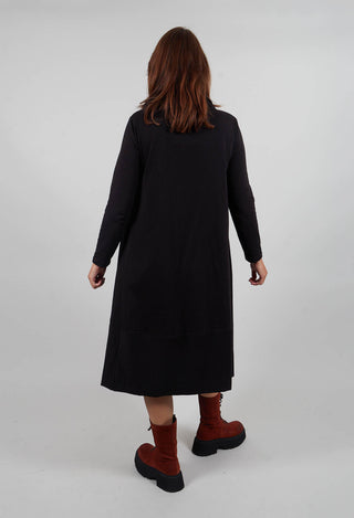 Snood Neck Dress in Black