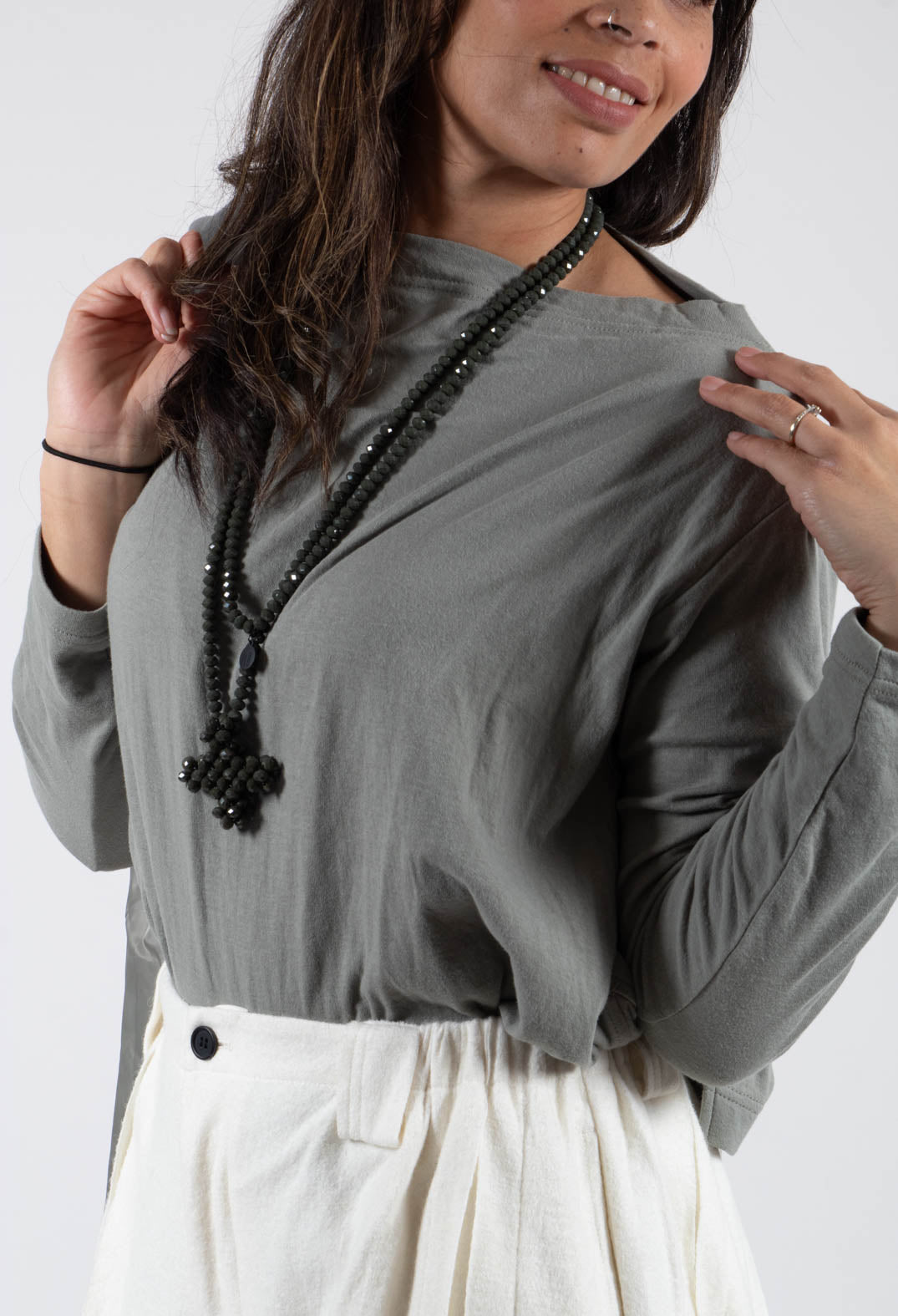 Long Sleeve Top in Light Grey
