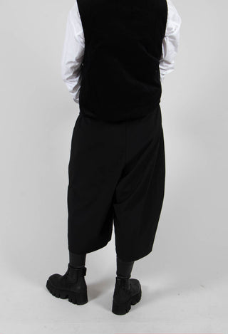 Circle Print Trousers in Black