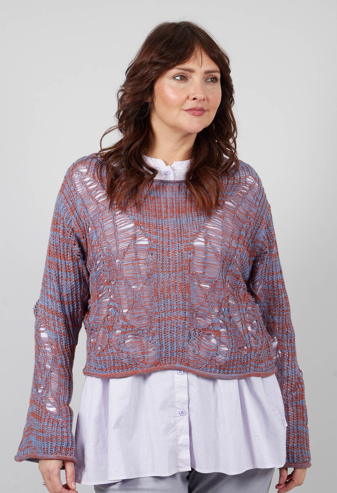 Loose Knit Jumper in Purple