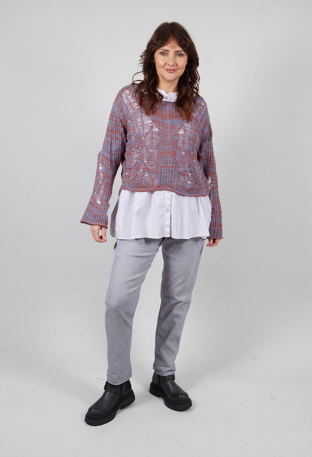 Loose Knit Jumper in Purple