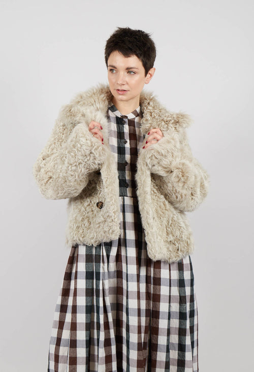 Reversible Sherling Jacket in Sandstone