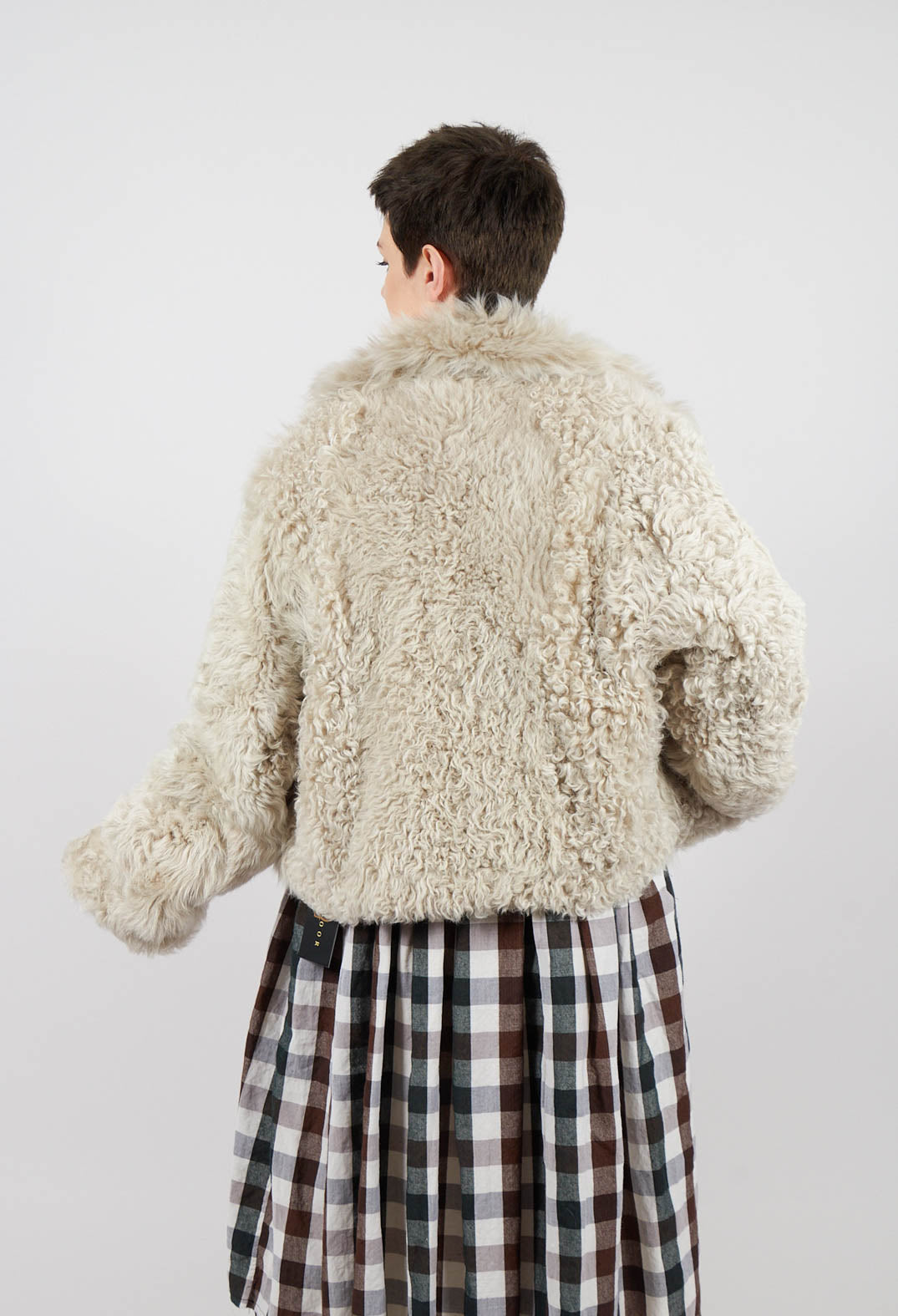 Reversible Sherling Jacket in Sandstone
