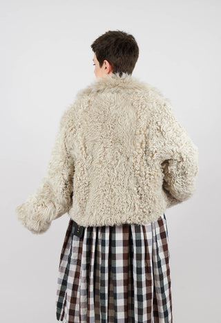 Reversible Sherling Jacket in Sandstone