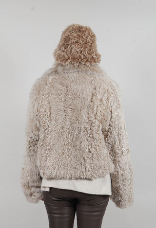 Reversible Shearling Jacket in Sandstone