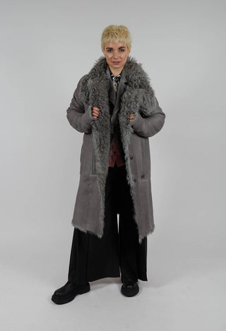 Curly Toscana Coat in Silver