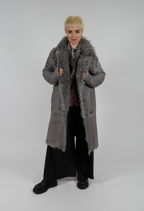 Curly Toscana Coat in Silver