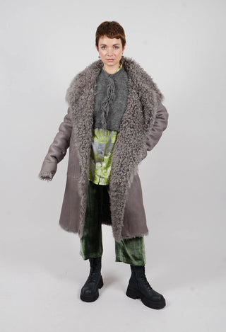Curly Toscana Coat in Silver