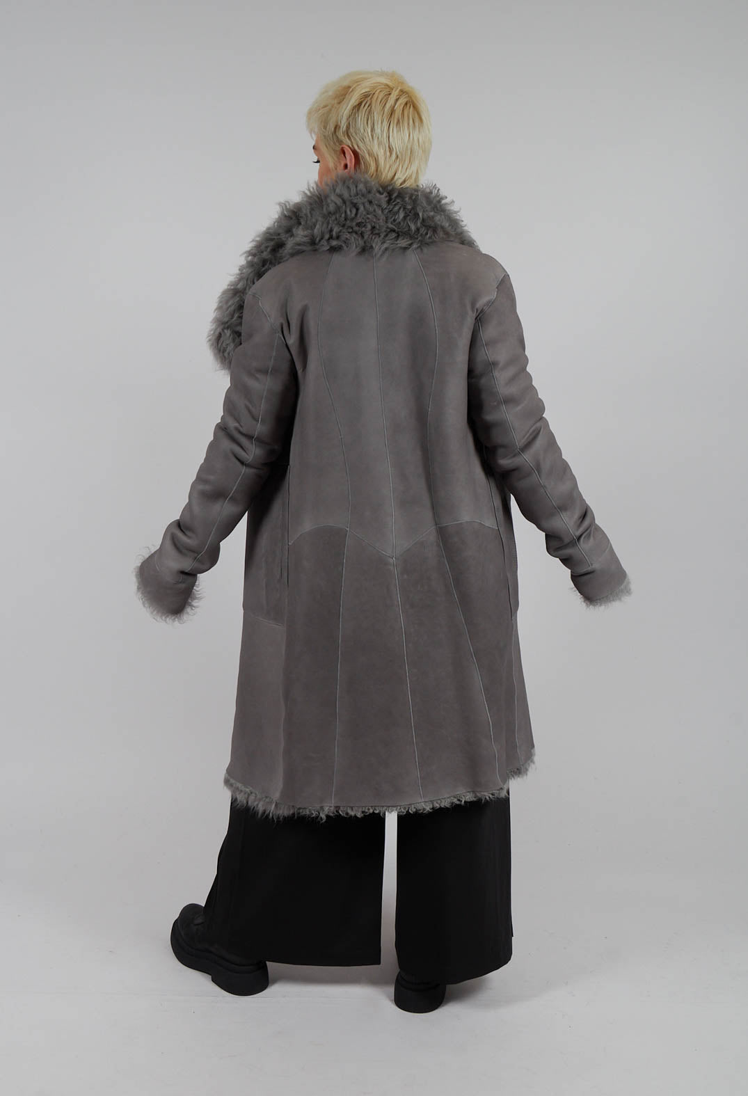 Curly Toscana Coat in Silver
