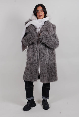 Curly Toscana Coat in Silver