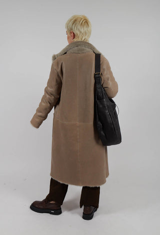 Reversible Double Breasted Coat in Sandstone