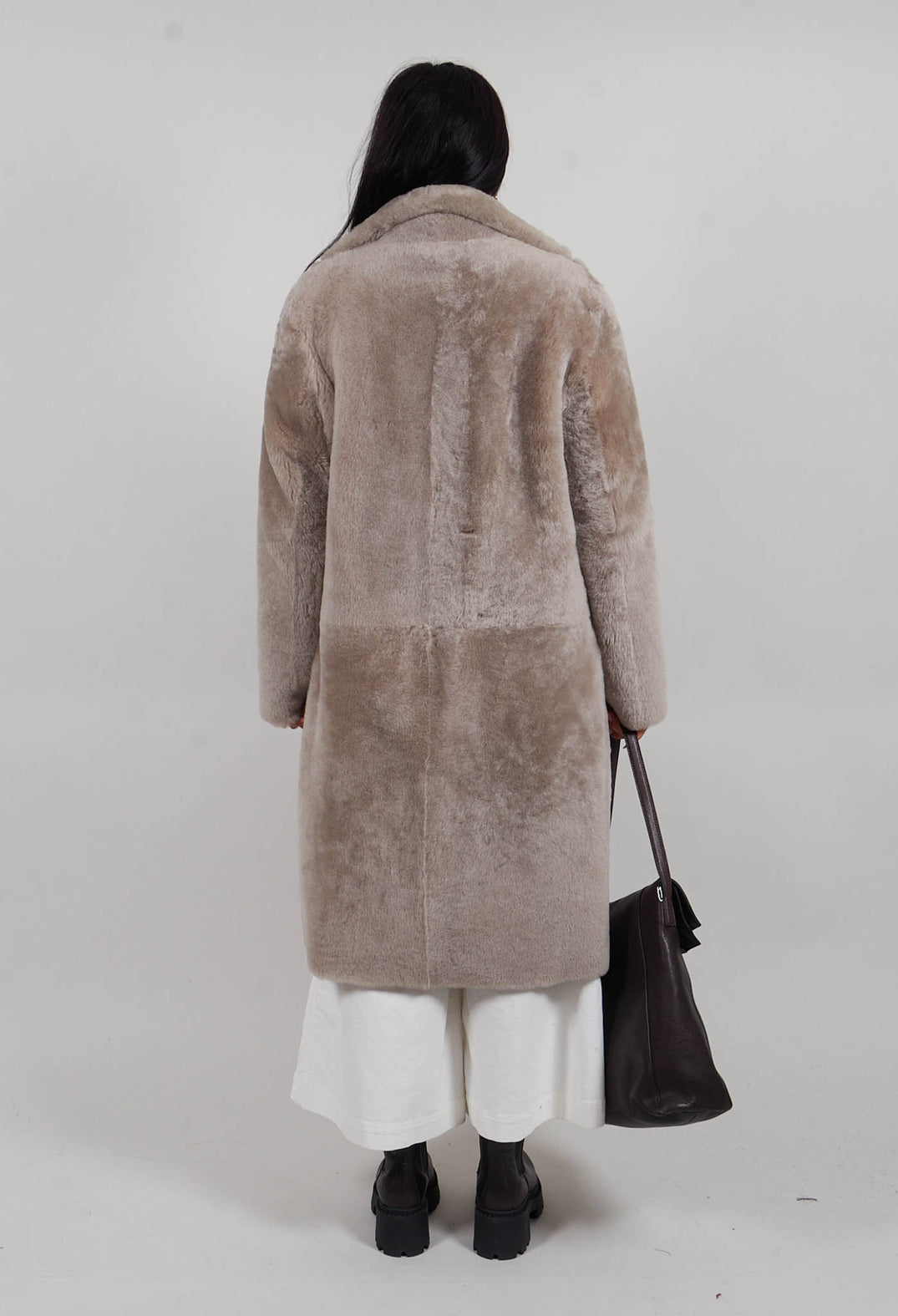 Reversible Double Breasted Coat in Sandstone