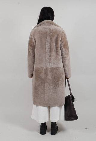 Reversible Double Breasted Coat in Sandstone