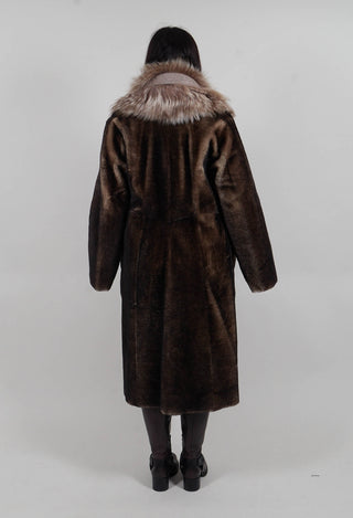 Long Opera Coat in White Smoke