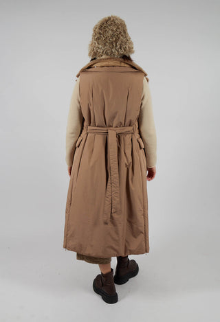 Long Belted Gilet in Amber