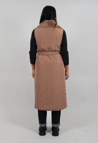 Long Belted Gilet in Amber