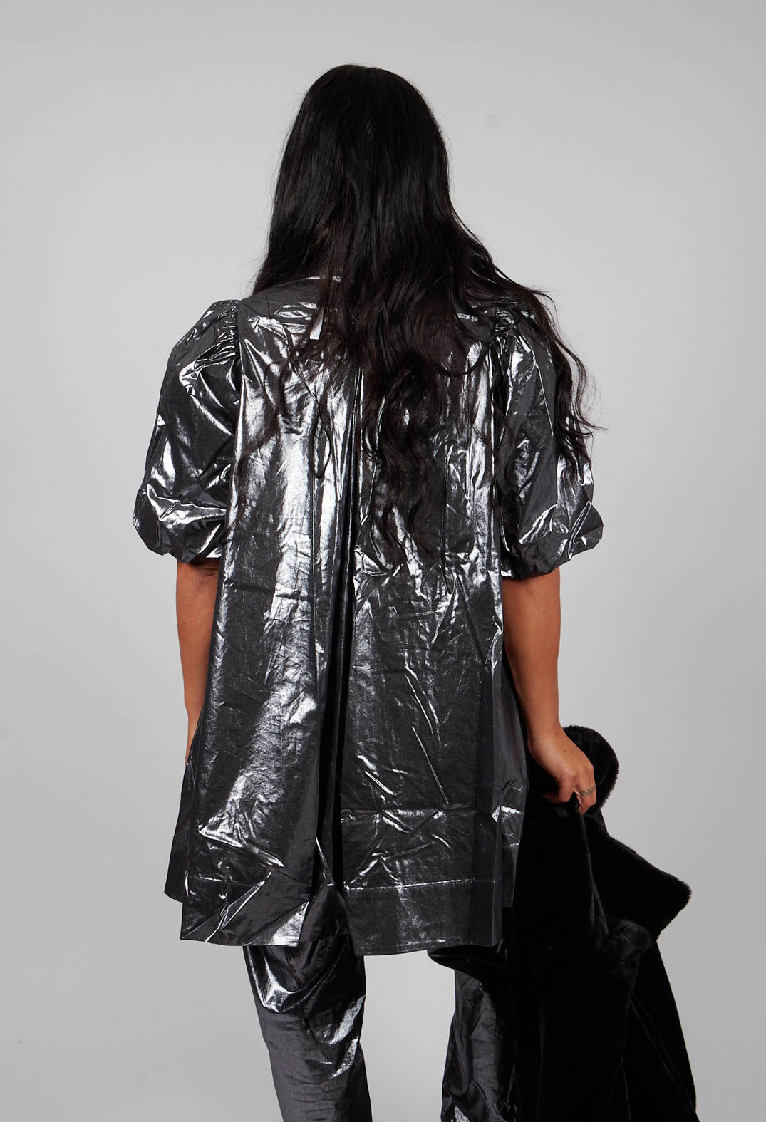 Erne Dress in Antic Silver