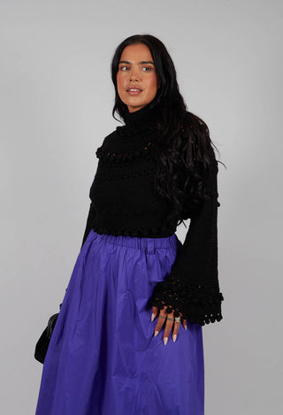 Knitted Snape Jumper in Black