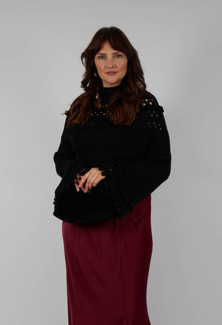 Knitted Snape Jumper in Black