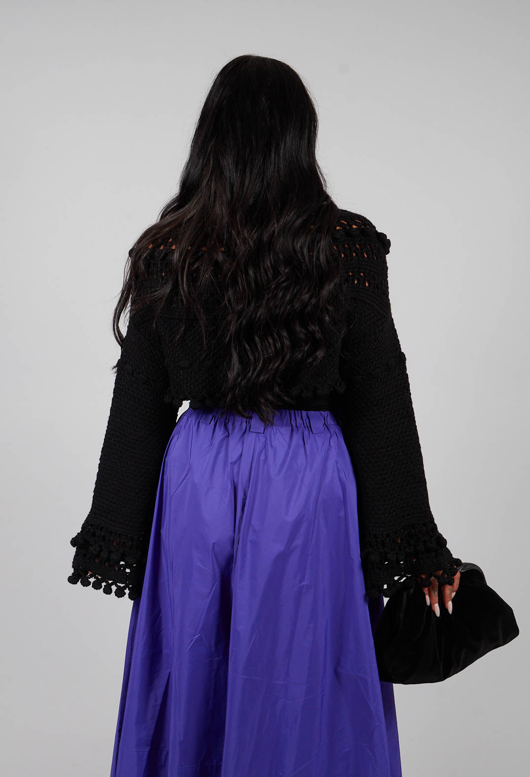 Knitted Snape Jumper in Black