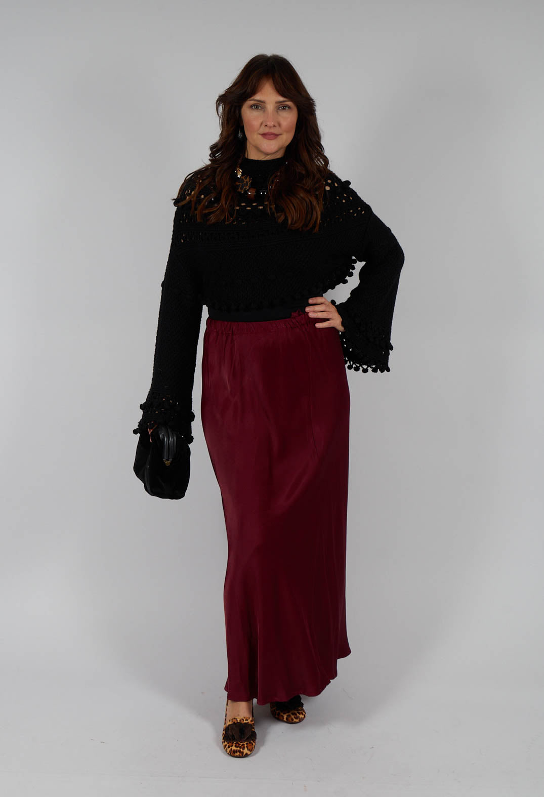 Knitted Snape Jumper in Black