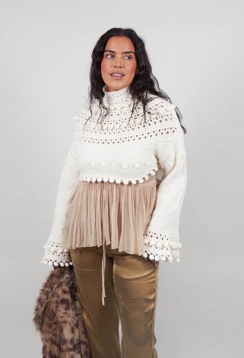 Knitted Snape Jumper in Ivory
