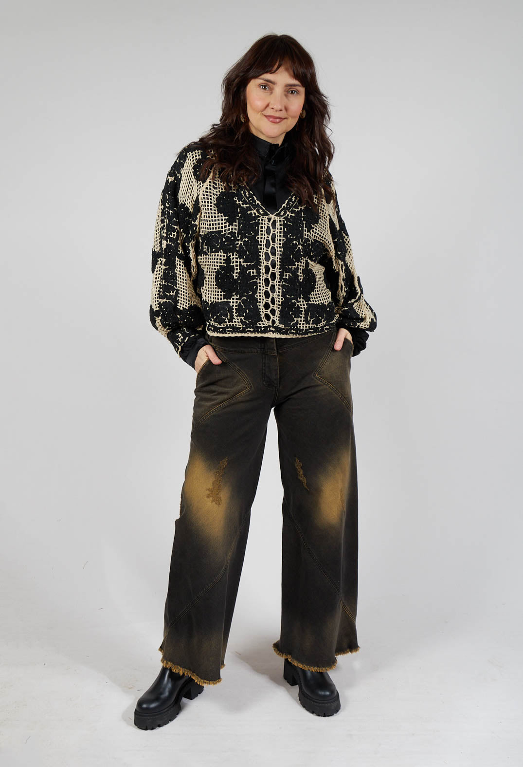 Wide Leg Jeans in Denim Tumeric