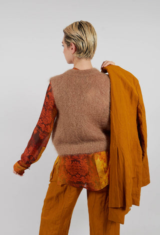 Knitted Vest in Caramello