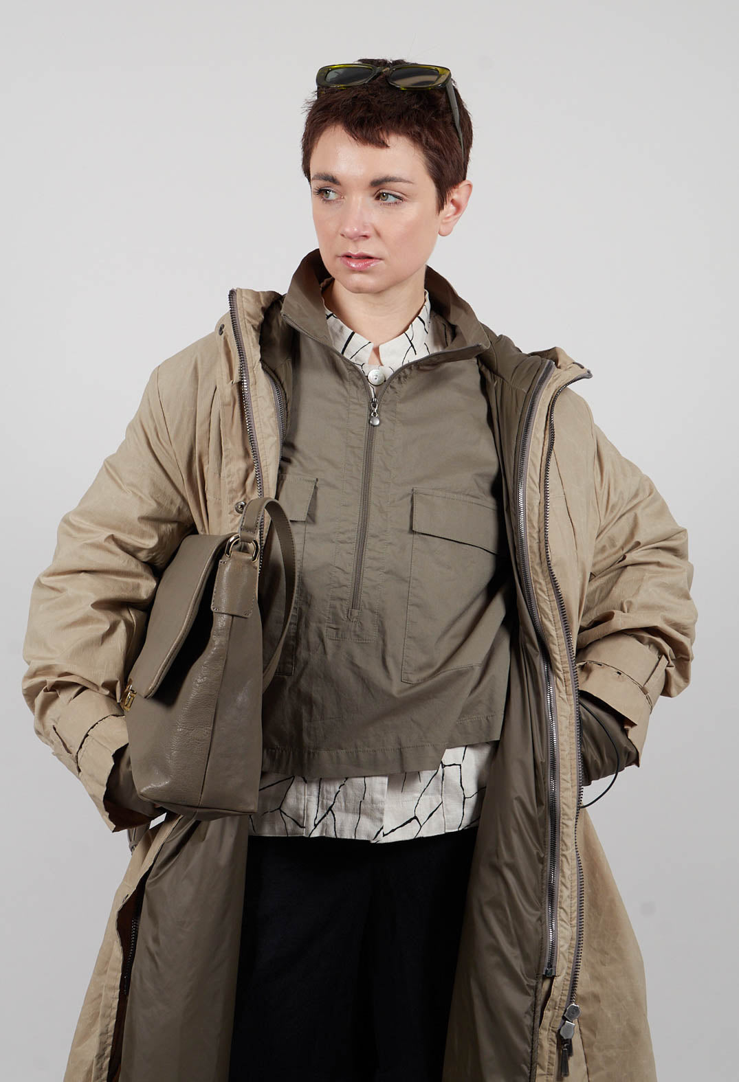 British Millerain Downcoat in Silt