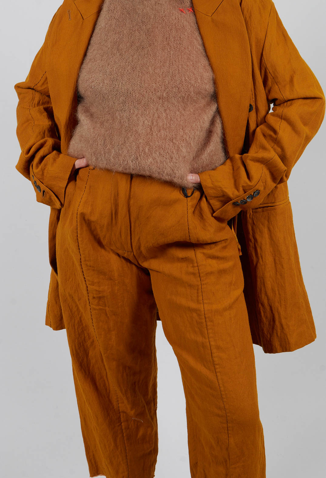 Baggy Cur Trousers in Tumeric