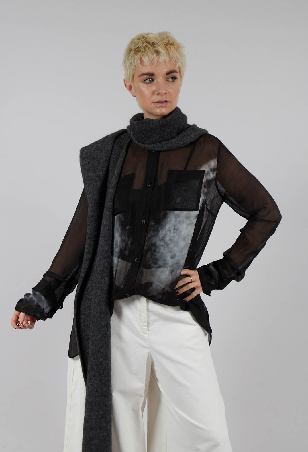 Wings Shirt in Pixel Black